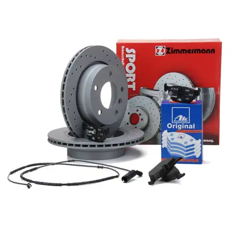 ZIMMERMANN SPORT Bremsscheiben +ATE Bremsbel&auml;ge BMW E46 316-323i 318/320d hinten