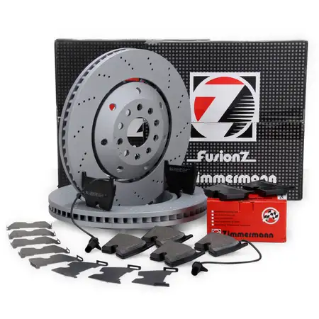 Zimmermann FORMULA Z Bremsscheiben Bel&auml;ge Wako AUDI RS6 (4B C5) 450/480 PS vorne