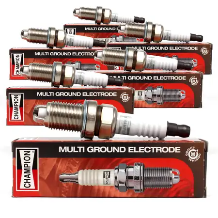 6x CHAMPION Z&uuml;ndkerze RC10DMC4 MULTI GROUND ELECTRODE Audi Fiat Opel Skoda VW