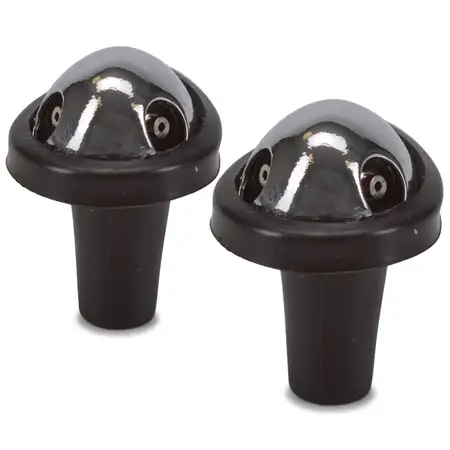 2x Scheibenwaschd&uuml;se Alu Kappe CHROM f&uuml;r PORSCHE 911 67-73 + 912 1.6 90162874120
