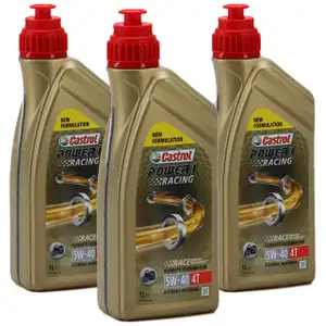 CASTROL Ultimate Performance MOTORRAD Motor&ouml;l &Ouml;l POWER 1 RACING 4T 5W-40 3 Liter