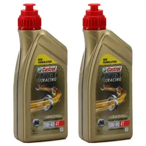 CASTROL Ultimate Performance MOTORRAD Motor&ouml;l &Ouml;l POWER 1 RACING 4T 5W-40 2 Liter