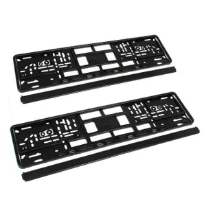2x Kennzeichenhalter Nummernschildhalter Wechselkennzeichen MARS SCHWARZ 520mm