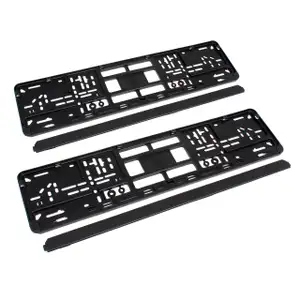 2x Kennzeichenhalter Nummernschildhalter Wechselkennzeichen TITAN SCHWARZ 520mm