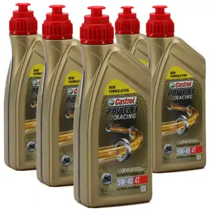 CASTROL Ultimate Performance MOTORRAD Motor&ouml;l &Ouml;l POWER 1 RACING 4T 5W-40 5 Liter