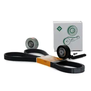 CONTI 6PK2080 Keilrippenriemen + INA Spanner + INA Rolle BMW 18-30d M47 N47 M57