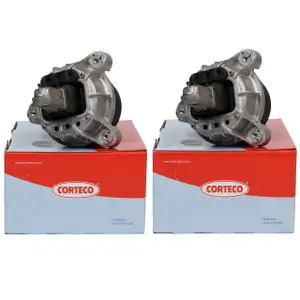 2x CORTECO Motorlager Hydrolager f&uuml;r BMW 5er F10 + F11 520i 528i links + rechts