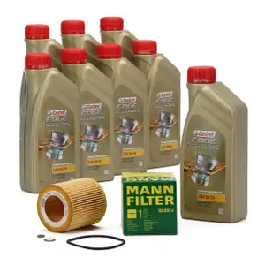 CASTROL EDGE Professional Motor&ouml;l &Ouml;l LL04 5W-30 8L + MANN &Ouml;lfilter HU816x