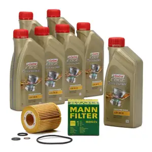 CASTROL EDGE Professional Motor&ouml;l &Ouml;l LL04 5W-30 7L + MANN &Ouml;lfilter HU815/2x