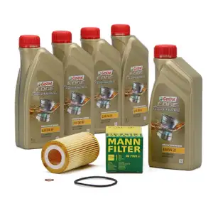 CASTROL EDGE Professional Motor&ouml;l &Ouml;l LL04 5W-30 5L + MANN &Ouml;lfilter HU718/1z