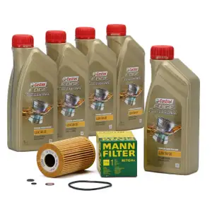 CASTROL EDGE Professional Motor&ouml;l &Ouml;l LL04 5W-30 5L + MANN &Ouml;lfilter HU715/4x