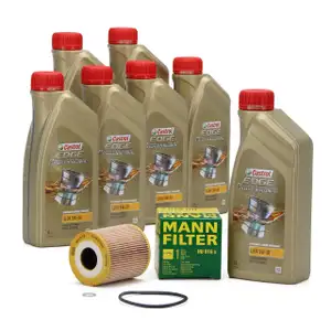 CASTROL EDGE Professional Motor&ouml;l &Ouml;l LL04 5W-30 7L + MANN &Ouml;lfilter HU818x