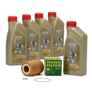 CASTROL EDGE Professional Motor&ouml;l &Ouml;l LL04 5W-30 5L + MANN &Ouml;lfilter HU7003x