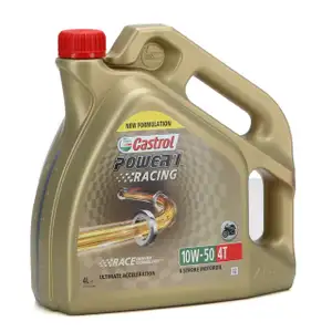 CASTROL Motor&ouml;l &Ouml;l POWER 1 RACING 4T 4-TAKT 10W50 JASO MA-2 API SL - 4L 4 Liter