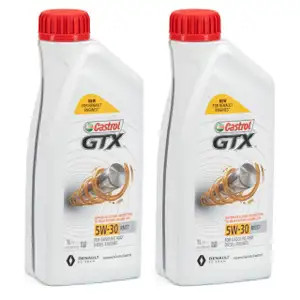 CASTROL Motor&ouml;l &Ouml;l GTX 5W-30 5W30 RN17 ACEA C3 f&uuml;r Renault - 2L 2 Liter