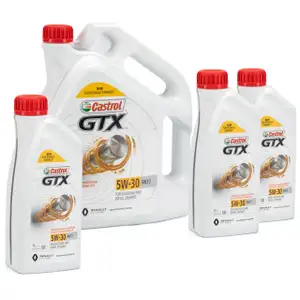 CASTROL Motor&ouml;l &Ouml;l GTX 5W-30 5W30 RN17 ACEA C3 f&uuml;r Renault - 8L 8 Liter
