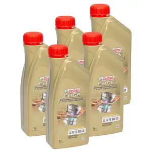 CASTROL EDGE Professional Motor&ouml;l &Ouml;L TITANIUM FST LL IV FE 0W20 f&uuml;r VW - 5 Liter