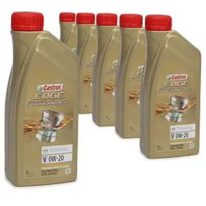 CASTROL EDGE Professional Motor&ouml;l &Ouml;L TITANIUM FST V 0W20 C5 f&uuml;r VOLVO - 6 Liter