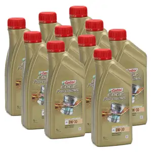 CASTROL EDGE Professional Motor&ouml;l &Ouml;l TITANIUM FST A5 0W-30 0W30 VOLVO 10 Liter