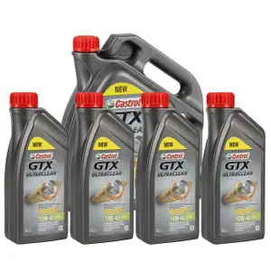 CASTROL Motor&ouml;l &Ouml;l GTX ULTRACLEAN 10W-40 10W40 A3/B4 - 9 Liter
