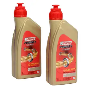 CASTROL POWER 1 SCOOTER Motor&ouml;l &Ouml;l 2T 2-TAKT API TC+ ISO-L-EGD JASO FD - 2L