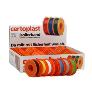 CERTOPLAST Isolierband Klebeband Sortiment 15mm x 10m (40-teilig) 14.6010.0418