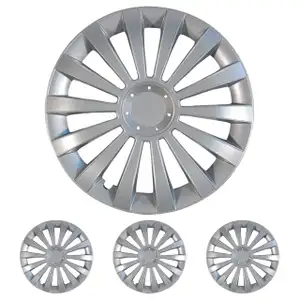 4x ALBRECHT Radkappen Radblenden MERIDIAN SILVER SILBER 14 Zoll (4 St&uuml;ck)