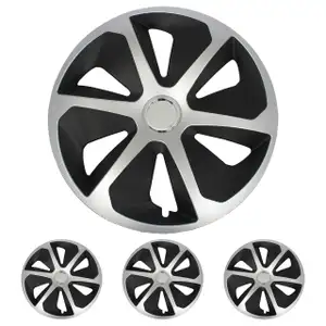 4x Radkappen Radblenden ROCO SCHWARZ SILBER SILVER 13 Zoll (4 St&uuml;ck)