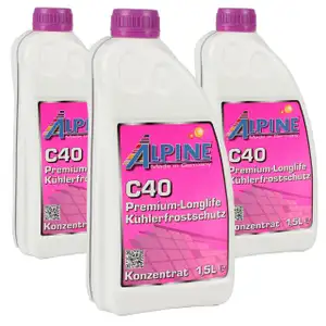 ALPINE Frostschutz K&uuml;hler K&uuml;hlerfrostschutz Konzentrat 4,5L C40 G40