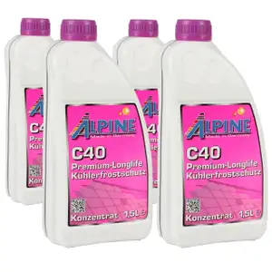 ALPINE Frostschutz K&uuml;hler K&uuml;hlerfrostschutz Konzentrat 6,0L C40 G40