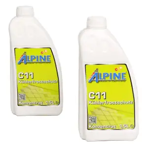 ALPINE Frostschutz K&uuml;hler K&uuml;hlerfrostschutz Konzentrat 3L C11 G11 GELB