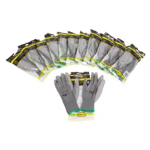 ASATEX 3701 Handschuhe Arbeitshandschuhe GUMMIERT - GRAU Gr&ouml;&szlig;e 11 / XXL (12)