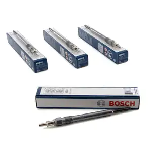 4x BOSCH Gl&uuml;hkerze Set Duraterm Chromium GLP008 0250202142 Mercedes W202 W203