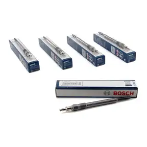 5x BOSCH Gl&uuml;hkerze Set Duraterm Chromium GLP008 0250202142 Mercedes W202 W203