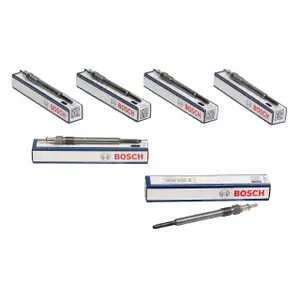 6x BOSCH Gl&uuml;hkerze Set Duraterm Chromium GLP008 0250202142 Mercedes W202 W203