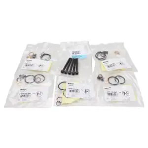 5x BOSCH Dichtungssatz Einspritzd&uuml;se + ORIGINAL Schrauben VW TOUAREG T5 2.5 TDI