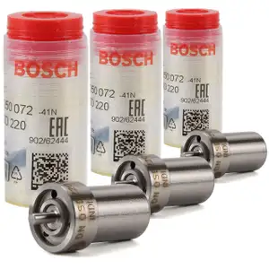 3x BOSCH 0434250072 Einspritzd&uuml;se Zapfend&uuml;se MERCEDES BENZ W115 W123 200D