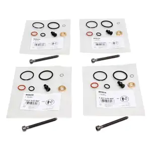 4x BOSCH 1417010997 Dichtungssatz Einspritzd&uuml;se + ORIGINAL Schrauben f&uuml;r VAG TDI