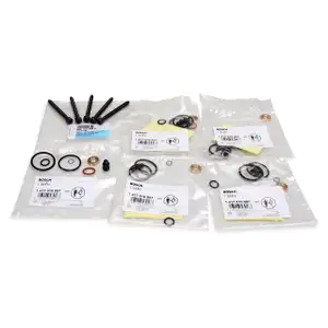 5x BOSCH Dichtungssatz Einspritzd&uuml;se + ORIGINAL Schrauben AUDI SEAT SKODA VW TDI