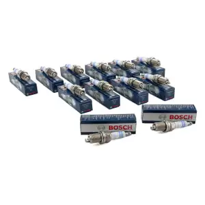 12x BOSCH Z&uuml;ndkerze Set Super Plus FR8DPP33+ 0242230500 Mercedes W202 W203 C219
