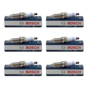 6x BOSCH Z&uuml;ndkerze Set Doppelplatin ZR5TPP33 0242145515 f&uuml;r BMW 12120037582