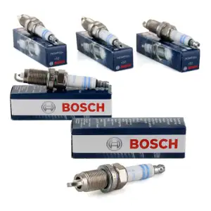 5x BOSCH Z&uuml;ndkerze Super Plus FR7HPP33+ 0242236566 f&uuml;r AUDI FORD SEAT SKODA VW