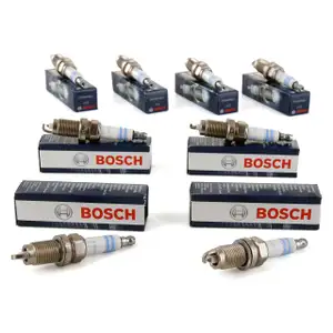 8x BOSCH Z&uuml;ndkerze Super Plus FR7HPP33+ 0242236566 f&uuml;r AUDI FORD SEAT SKODA VW