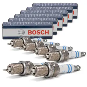 6x BOSCH 0242235776 FR7KPP332 Z&uuml;ndkerze AUDI A6 C6 BMW E81-88 E46 E90-93 E60 E61