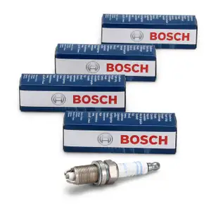 4x BOSCH 0242229654 Z&uuml;ndkerze FLR8LDCU+ NICKEL f&uuml;r AUDI BMW FIAT OPEL SKODA VW