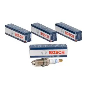 4x BOSCH Z&uuml;ndkerze NICKEL 0242240590 FGR6HQE0 f&uuml;r AUDI VW SKODA 1.4 FSI 1.6 FSI