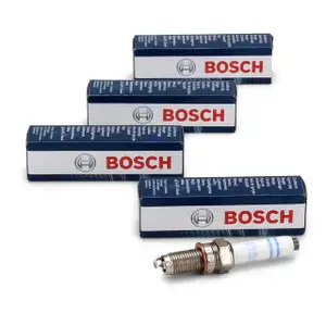 4x BOSCH 0241145523 Y5KPP332 Z&uuml;ndkerze DOUBLE PLATINUM f&uuml;r AUDI SEAT SKODA VW