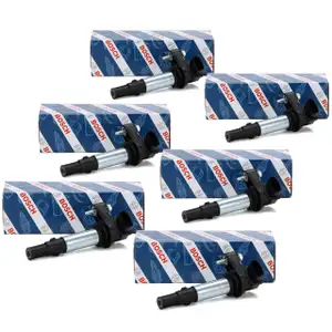 6x BOSCH Z&uuml;ndspule 4-polig OPEL Vectra C Signum 2.8 V6 Turbo OPC / SAAB 9-3 2.8