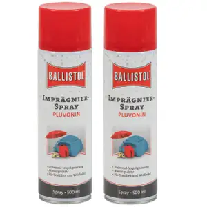 BALLISTOL 25010 PLUVONIN Verdeck- & Textil-Impr&auml;gnierung Spray N&auml;sseschutz 2x 500ml