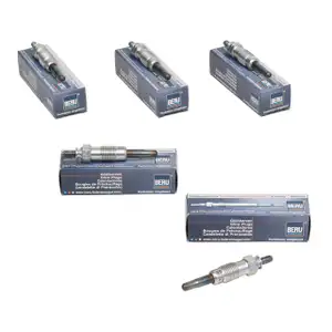 5x BERU Gl&uuml;hkerze Set GN858 0100226234 Mercedes 100 631 190 W201 W202 W124 W460